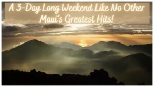 Sunset over Hawaiian Mountains