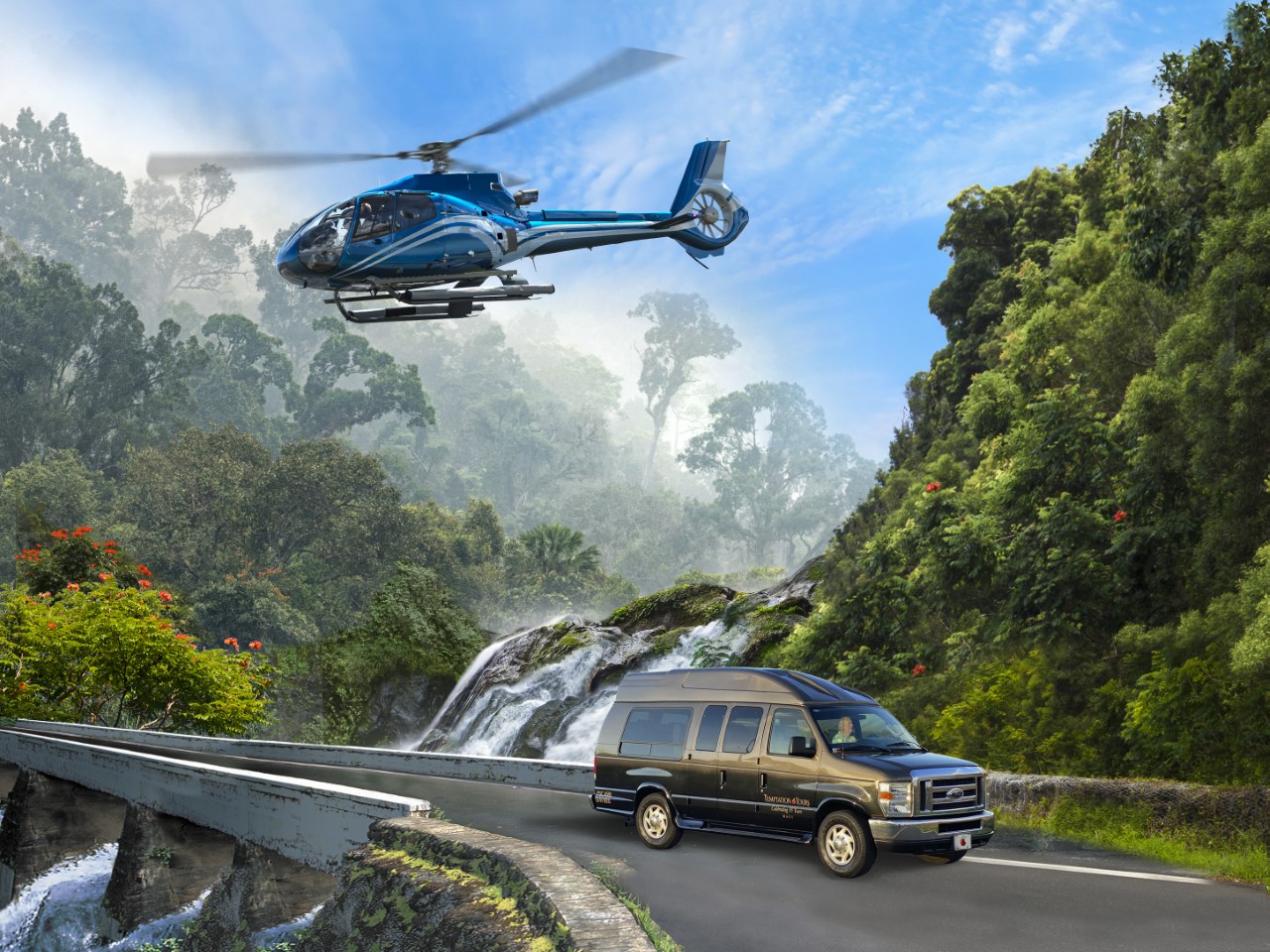 Hana Sky Trek - Book Now! Helicopter & Limo-Van Transportation on the Road to Hana